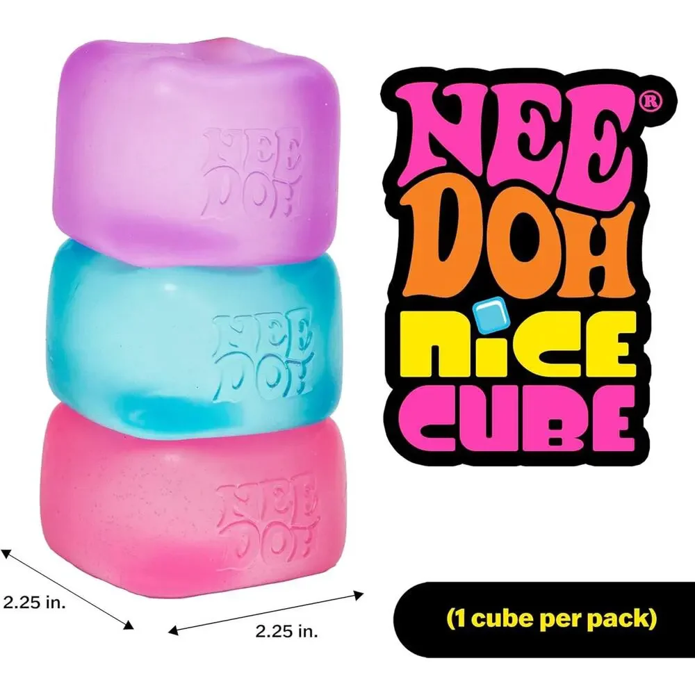 NeeDoh Nice Cube - PINK | The Original Sensory Ice Cube Squish - NIB!